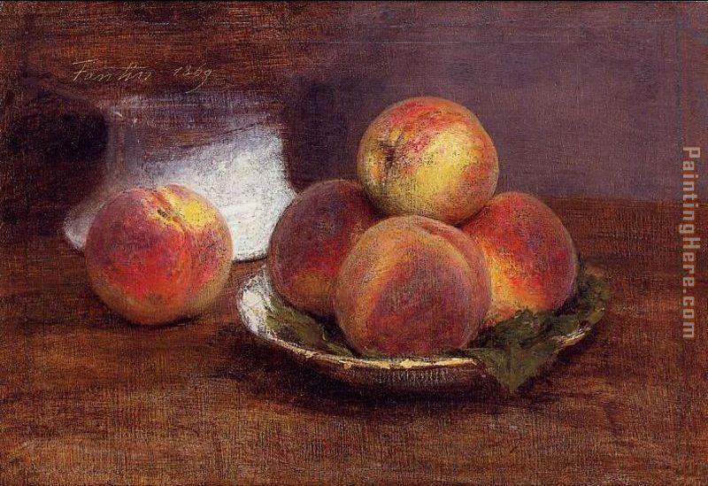 Bowl of Peaches painting - Henri Fantin-Latour Bowl of Peaches art painting